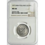 1 złoty 1971 - NGC MS66