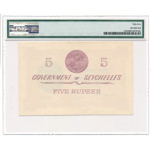 Seszele Brytyjska Administracja 5 rupii 1960 - PMG 55 - rzadkie