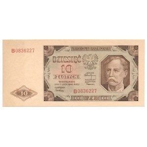 10 złotych 1948 -B- kremowy papier