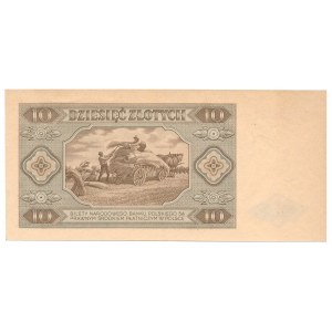 10 złotych 1948 -B- kremowy papier