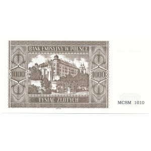 1.000 złotych 1941 MCSM 1010 - certyfikat od Czesława Miłczaka