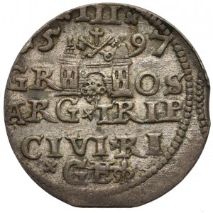 Zygmunt III Waza, Trojak Ryga 1597 nieodnotowana odmiana