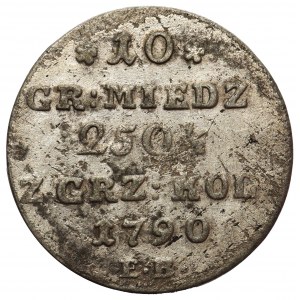 Poniatowski, 10 groszy 1790 - bez kropki po dacie