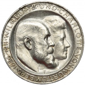 Niemcy, Wirtembergia 3 marki 1911 F