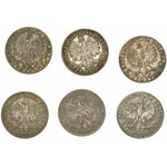 Zestaw srebrnych monet II RP - 10 złotych Piłsudski i Głowa Kobiety