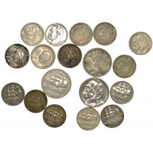 Coin lot of more interesting Polish silver coins from the interwar period. 