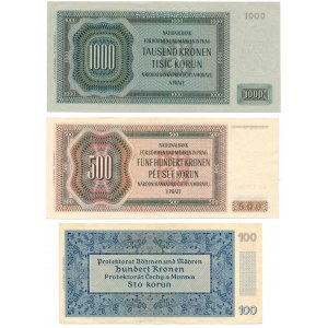 Czech Republic - Lot of 3 banknotes 