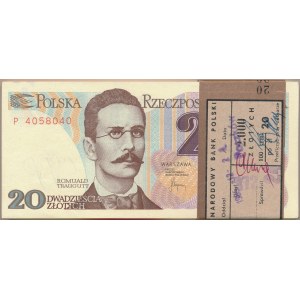 Paczka bankowa 20 złotych 1982 -P- 100 sztuk 