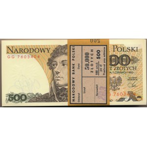 Full bundle of 500 złotych 1982 -GG- 100 pieces