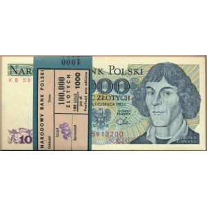 Paczka bankowa 1.000 złotych 1982 -KB- 100 sztuk