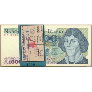 Paczka bankowa 1.000 złotych 1982 -KC- 100 sztuk