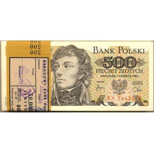 Paczka bankowa 500 złotych 1982 -FY- 100 sztuk