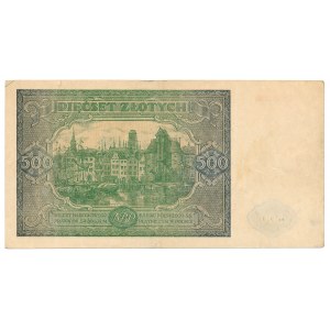 500 złotych 1946 -Dz- rzadsza seria zastępcza