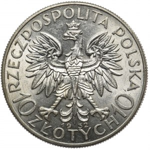 Głowa Kobiety 10 złotych 1932 Warszawa