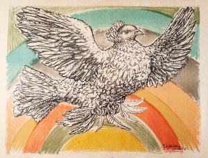 Pablo PICASSO (1881 - 1973), Colombe Volante (Arc en Ciel), 1952