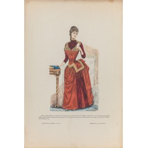 G. de BILLY, Francja, XIX/ XX w., Projekt sukni wieczorowej, ok. 1900 r.