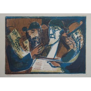 Lennart ROSENSOHN, Sweden (1918 - 1994), Jews studying Torah, circa 1960.