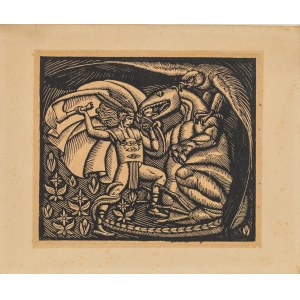 Wladyslaw SKOCZYLAS, Poland, 19th/xx century. (1883 - 1934), Janosik fights the dragon, ca. 1920.