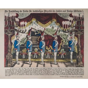 Künstler unerkannt, Ausstellung des Körpers des verstorbenen Kaisers Wilhelm I., 19. Jahrhundert.