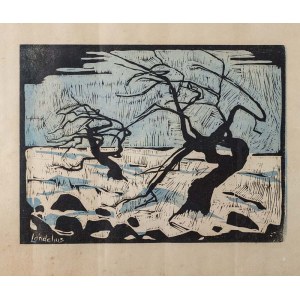 Bertil LANDELIUS , Schweden (1912 - 1985), Landschaft mit Bäumen, ca. 1950.