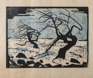Bertil LANDELIUS , Szwecja (1912 - 1985), Pejzaż z drzewami, ok.1950 r.