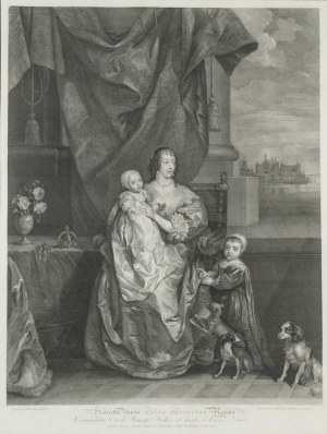 Robert STRANGE , Anglia (1721 - 1792), Portret Henrietty Marii
