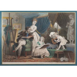 DESANDRE (XIX w.), W pracowni artysty malarza(pozowanie), ok. 1870 r.