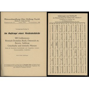 Otto Helbing Nachf., Auktions-Katalog 84 - Im Auftrage einer Reichsbehörde. 900 Goldmünzen Römisch-Deutsches Reich, Öste...