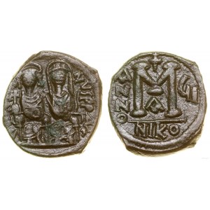 Bizancjum, follis, 6 rok panowania (570-571), Nikomedia