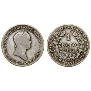 Polska, 1 złoty, 1832 KG, Warszawa