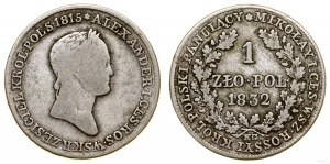 Polska, 1 złoty, 1832 KG, Warszawa