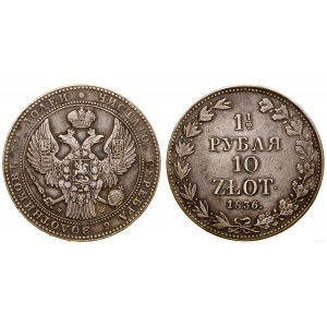 Polen, 1 1/2 Rubel = 10 Zloty, 1836 MW, Warschau