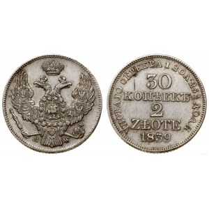 Poland, 30 kopecks = 2 zlotys, 1839, Warsaw