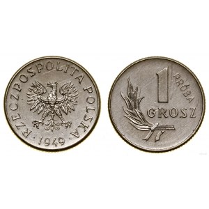 Polska, 1 grosz, 1949, Warszawa
