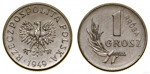 Poland, 1 penny, 1949, Warsaw