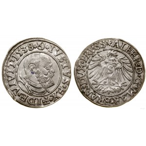 Prusy Książęce (1525-1657), grosz, 1538, Królewiec