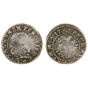 Austria, 3 krajcary, 1637, Praga