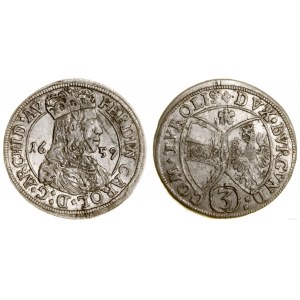 Austria, 3 krajcary, 1659, Hall