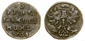 Germany, 3 fenigs, 1658, Berlin