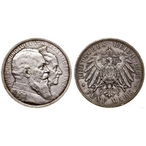 Deutschland, 5 Mark, 1906, Karlsruhe
