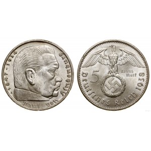 Deutschland, 5 Mark, 1938 A, Berlin