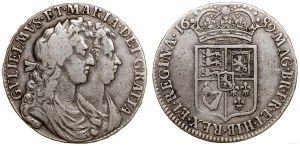 Wielka Brytania, 1/2 korony, 1689