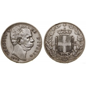 Włochy, 5 lirów, 1879 R, Rzym