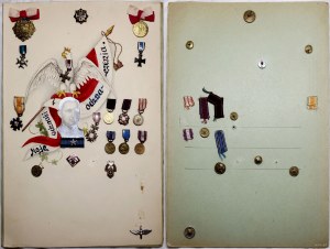 Polska, zestaw 19 miniatur odznak i odznaczeń