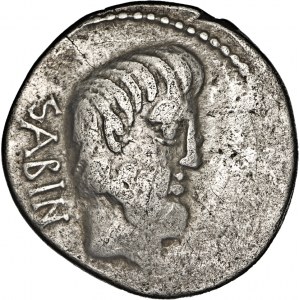 Republika Rzymska, L. Titurius L. f. Sabinus 89 p.n.e., denar 89 p.n.e., Rzym, 