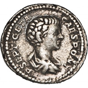 Cesarstwo Rzymskie, Geta 209-212 - jako cezar 198-209, denar, 200-202, Rzym