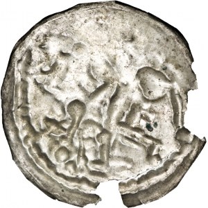 POLSKA, Mieszko III (1173-1202), brakteat łaciński, jeździec na koniu,
