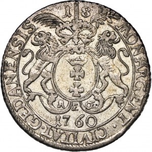 August III Sas (1733–1763), ort, 1760, Gdańsk, 