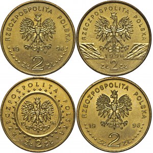 III RP, Komplet monet 2 złotowych z 1996 r., Par.1 – 732-735