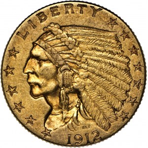 USA, 2 ½ dolara, 1912, Indianin